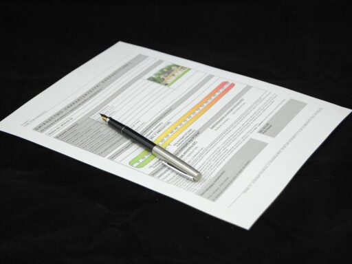 Ondernemer controleert certificeringsdocumenten op zijn bureau